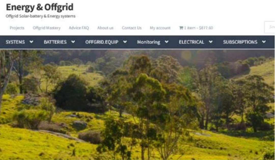 ecoCool Energy & Offgrid website screenshot