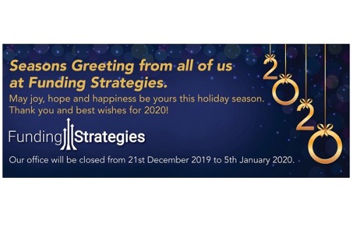 Best Wishes for the Festive Season - Funding Strategies Newsletter December 2019